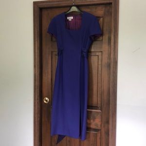 Gillian tea length purple party dress